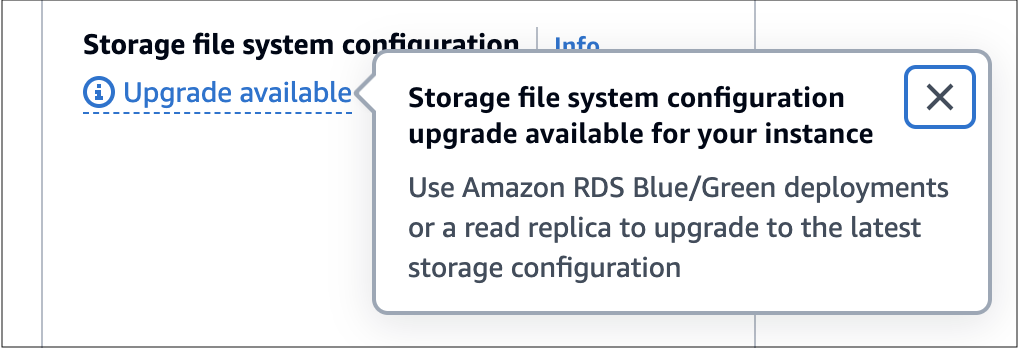 
				Check the storage configuration upgrade eligibility of a DB instance.
			