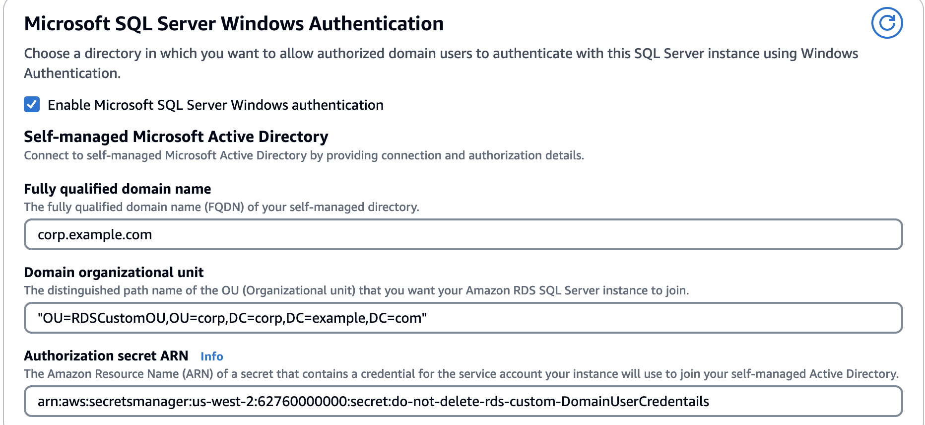 Microsoft SQL Server Windows 身份验证目录
