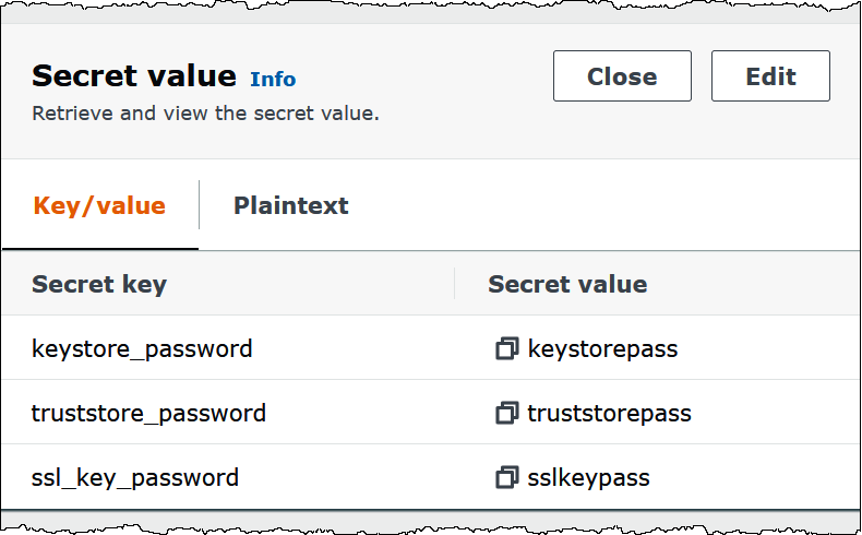 
                                在 Secrets Manager 中检索 SSL 密钥
                            