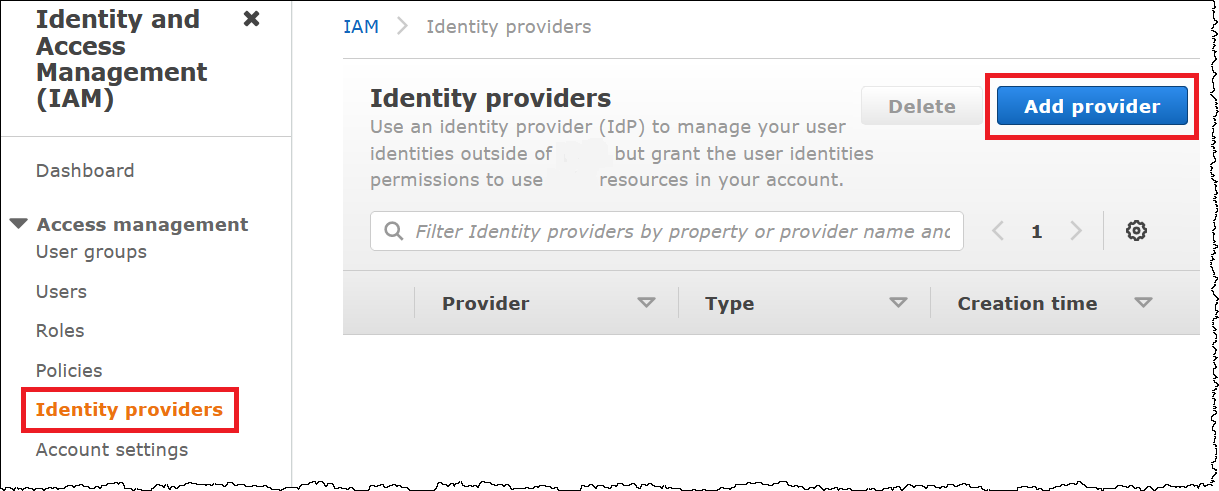 
                        选择 Add provider（添加提供程序）。
                    