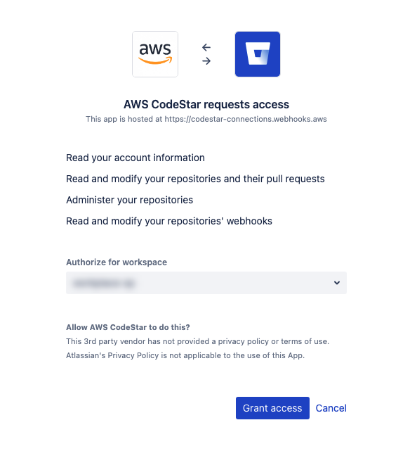 向您的工作空间授予 webhook 权限。