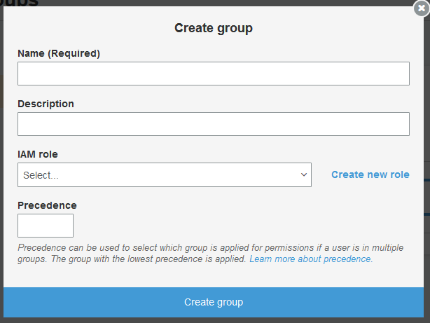 
              在“Users and groups”选项卡中创建组表单。
            