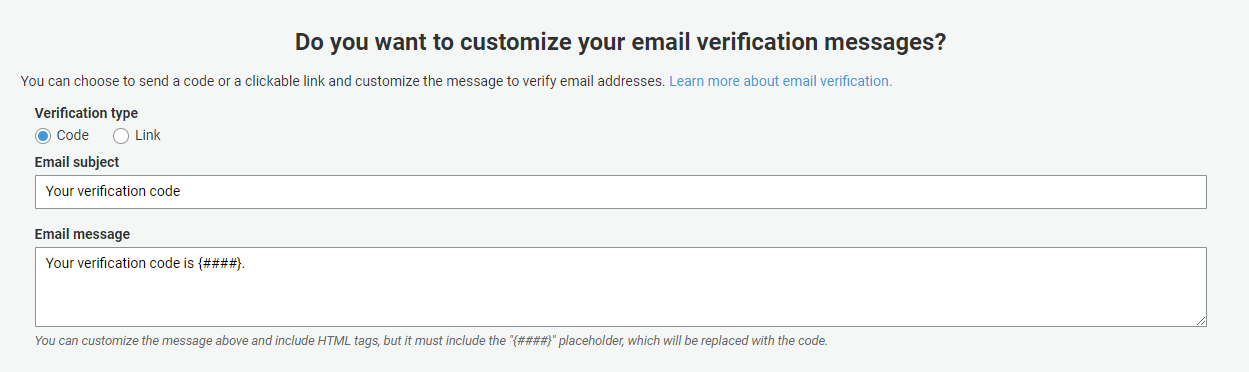 
                自定义发送给用户的电子邮件验证。
              