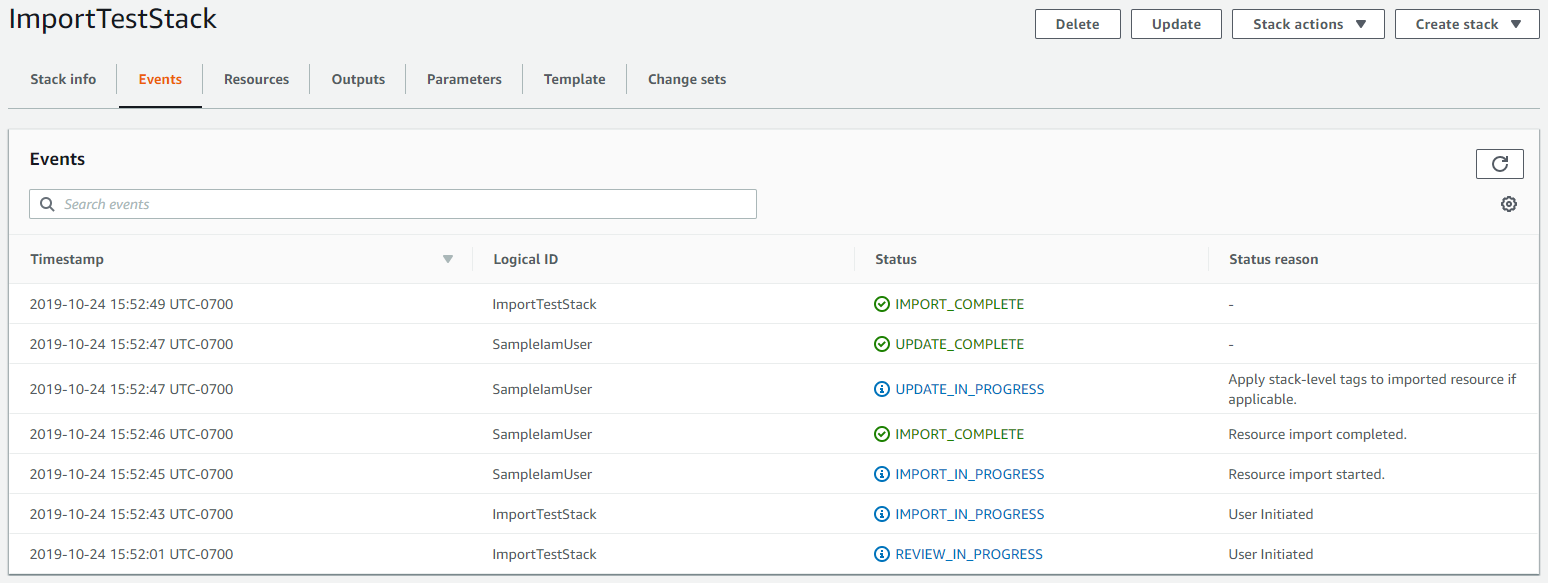 Importing existing resources into a stack Amazon CloudFormation