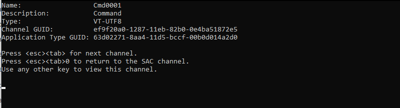 The command prompt channel.