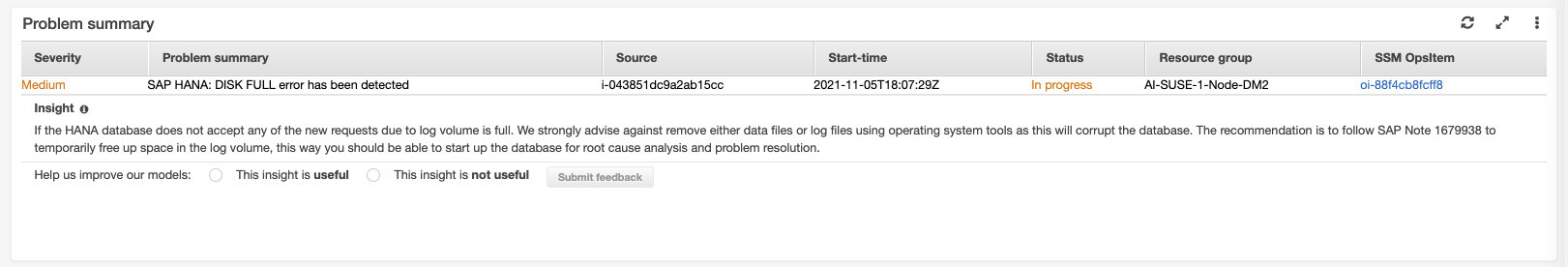 
                        Log group showing out of memory.
                    