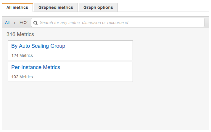 
              View the metric dimensions for Amazon EC2
            