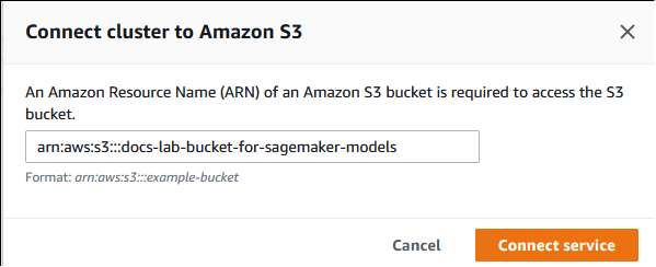 
          Image of ARN for Amazon S3 bucket specified for the Aurora MySQL DB cluster.
        