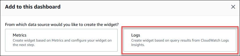 Add logs to the dashboard.