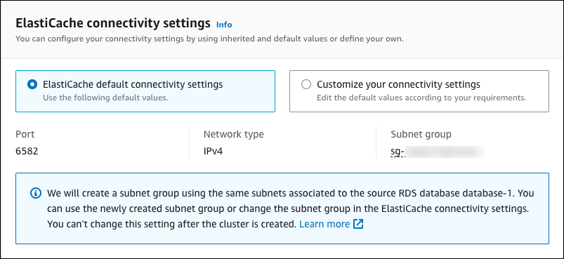 
                        Confirm or customize your connectivity settings.
                    