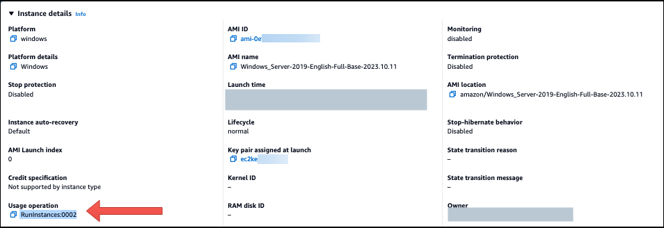 
                                    Windows AMI using RunInstances:0002 for BYOM.
                                