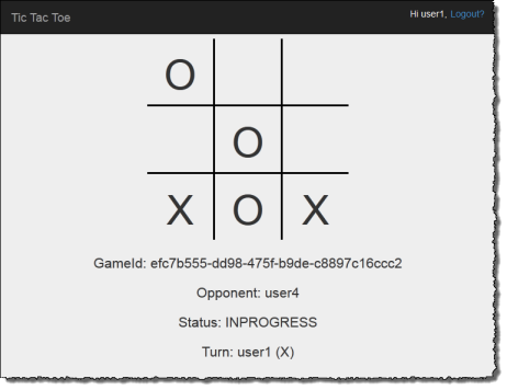 
                        Screenshot showing a tic-tac-toe game in progress.
                    