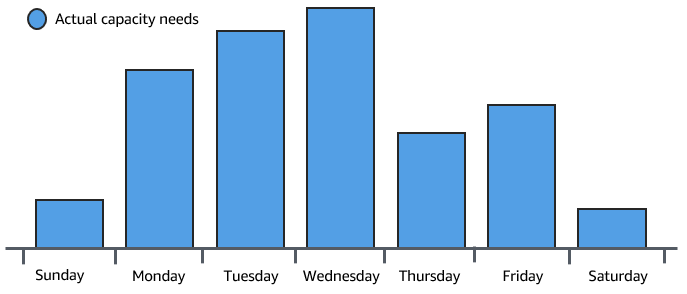 
					An example of the capacity demand on an application.
				