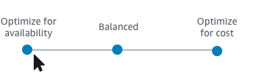 Scaling strategies include optimizing for availability versus cost, or a balance between them.