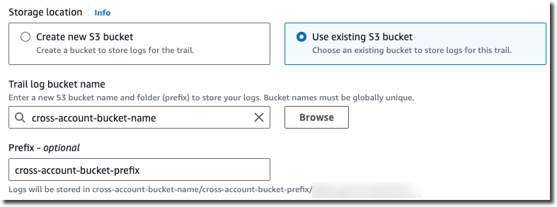 Use existing S3 bucket