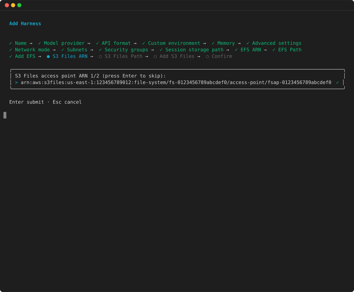 Enter the S3 Files access point ARN