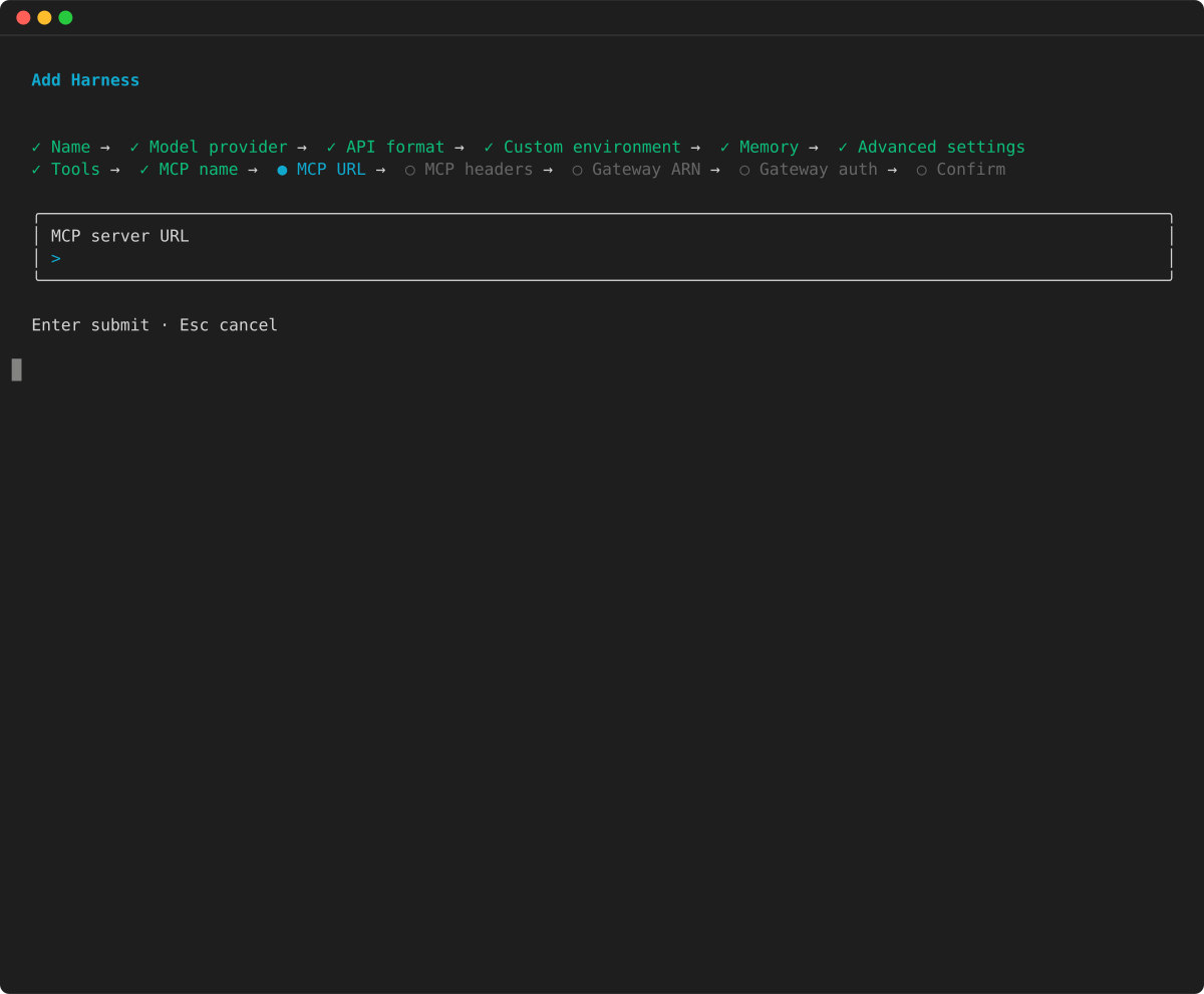 Enter the MCP server URL
