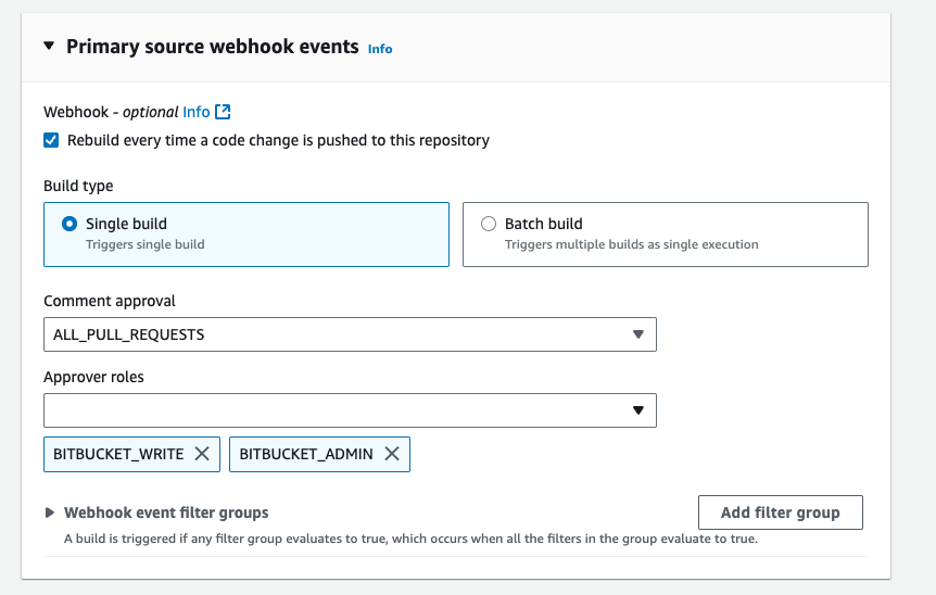 Primary source webhook events console with comment approval.
