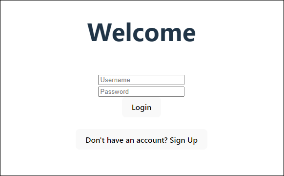 A screenshot of the sign-up page for a React-based example web application.