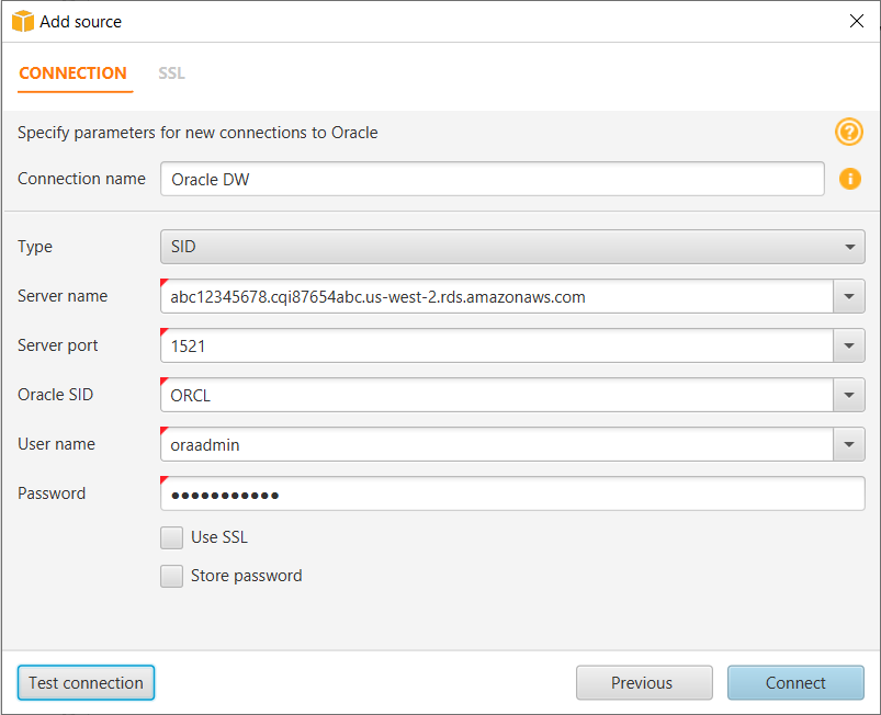 
                     Connecting to an Amazon RDS for Oracle DB instance
                  