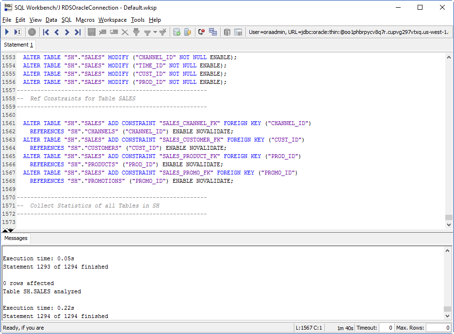
                                 SQL script to install the demo schema
                              