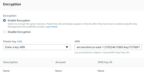 
                  Set master encryption key
               