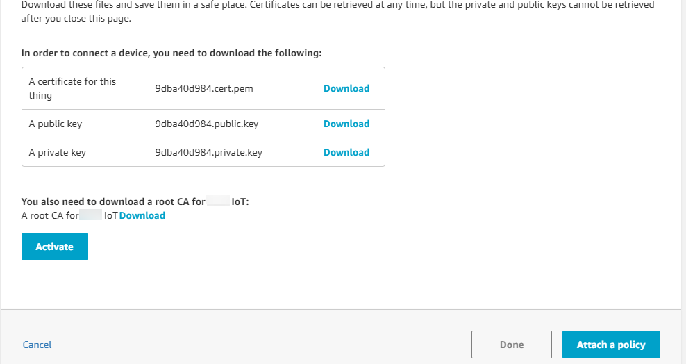 console screen showing files to be downloaded