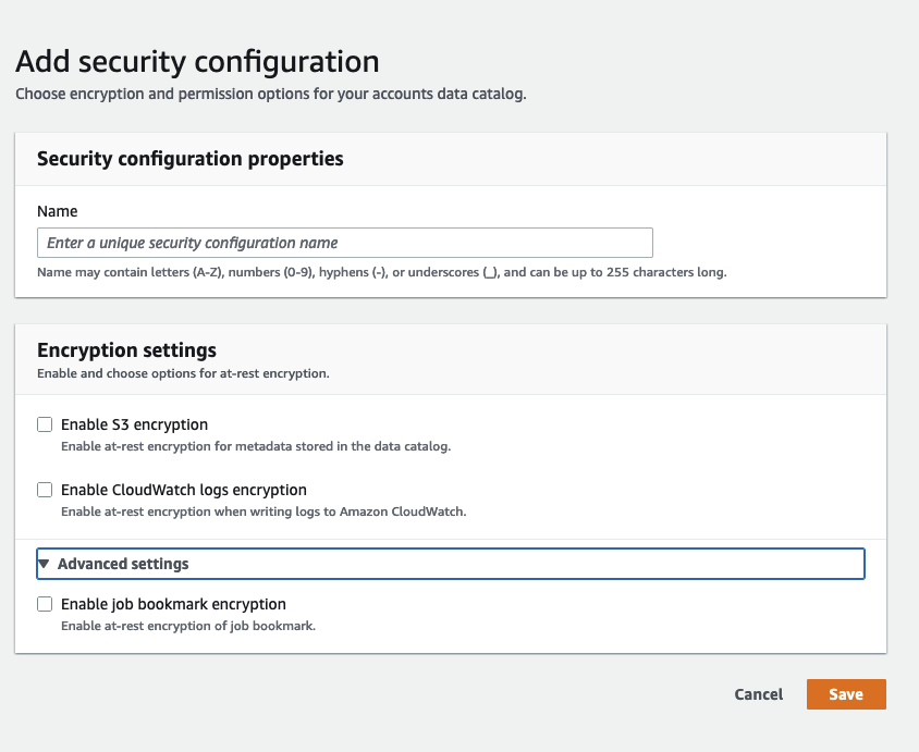 
                The screenshot shows the Add security configuration page.
            