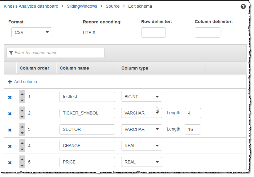 Screenshot of schema editor showing the modified schema.