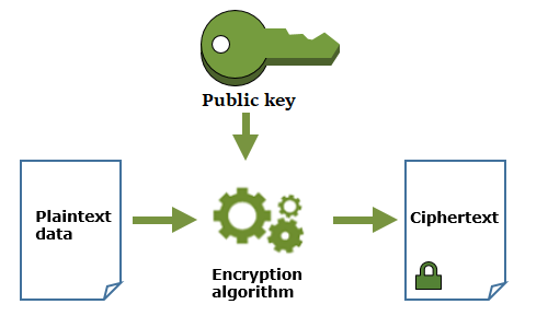 
          Encrypt user data with the public key of a data key pair outside of Amazon KMS
        