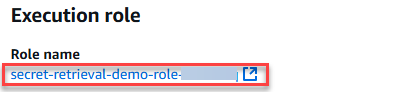 Link to execution role