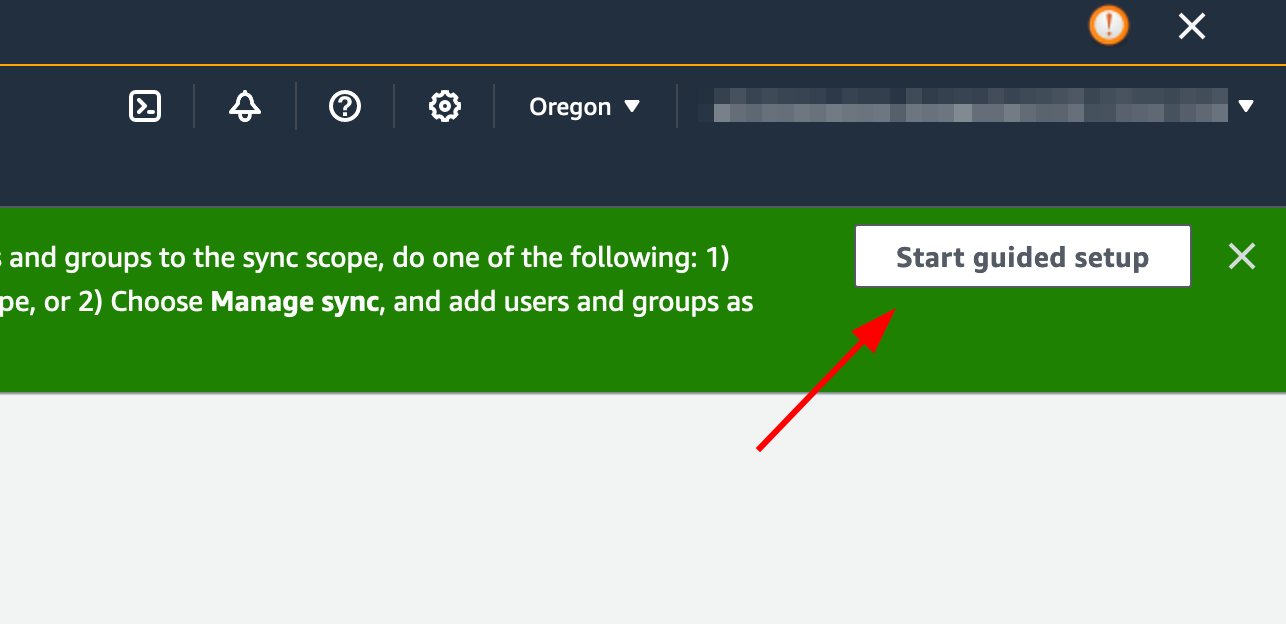 Screenshot highlighting the Start Guided Setup button.