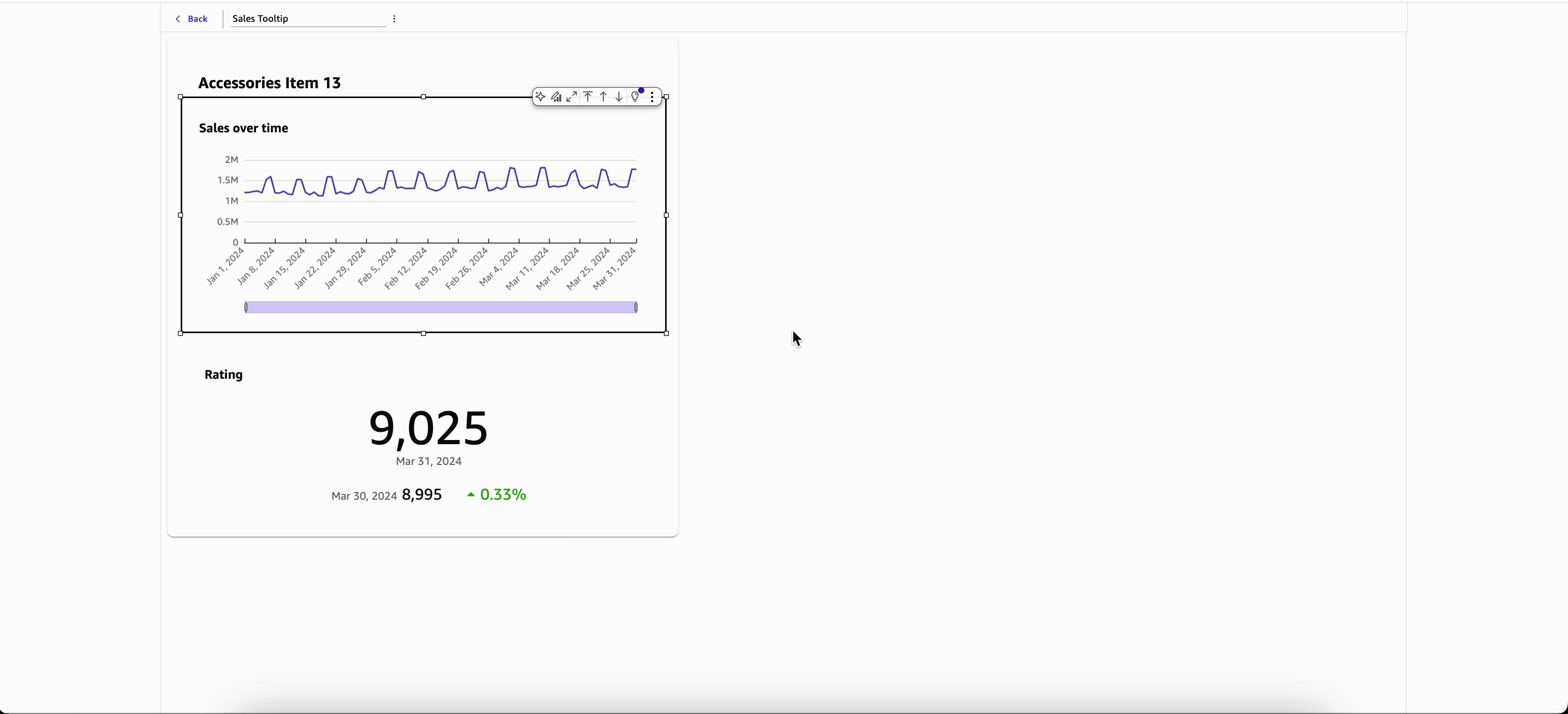 Animated image showing how to edit a tooltip sheet.