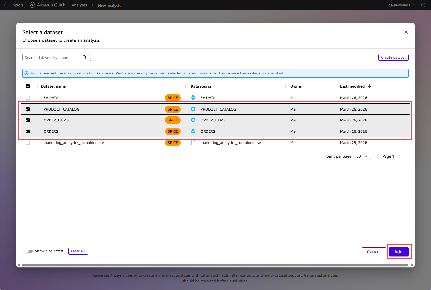 Add additional datasets