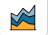 Stacked area line chart icon