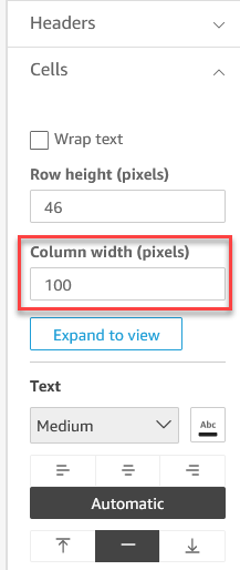 Set the default width of a column in a pivot table.