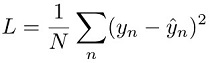 An image containing the equation for square loss.