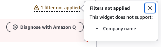 Example of summary filter that cannot be applied.