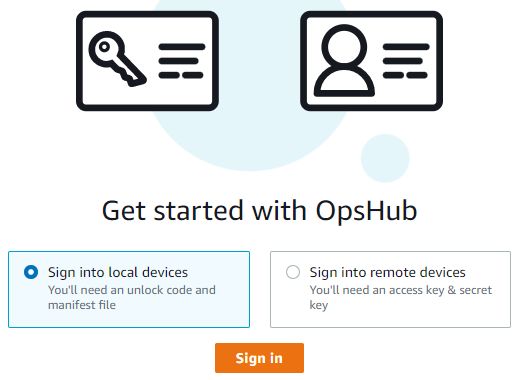 
                            Get started with Amazon OpsHub page
                        