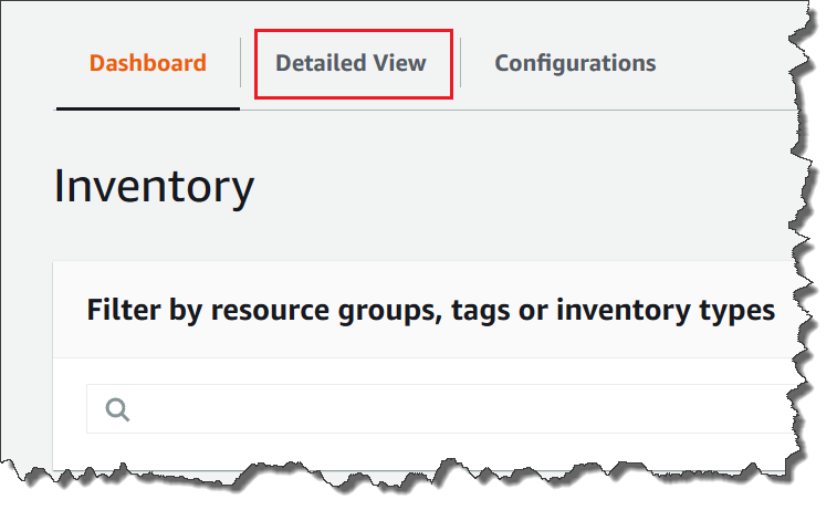 
                                Accessing the Amazon Systems Manager Inventory Detailed View
                                    page
                            