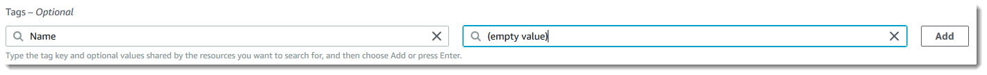 
                    Find resources to tag page with empty value chosen
                        as the tag value.
                