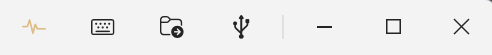 The new client toolbar at the top of the session window in windowed mode.