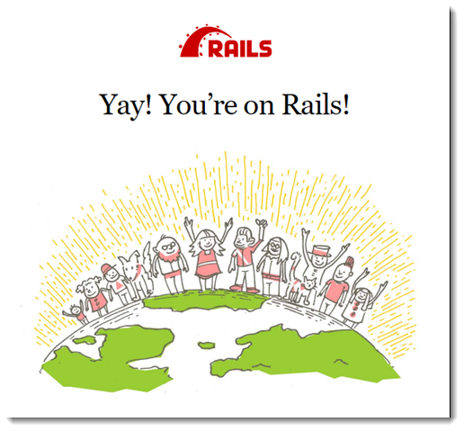 The default rails site development page.