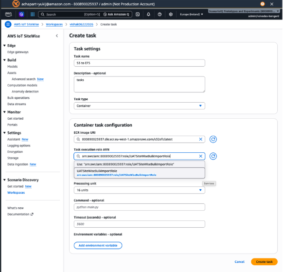 Configuring startup command and timeout