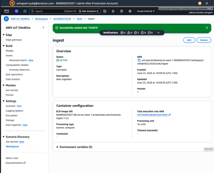 Creating an additional ingestion task