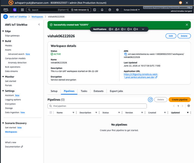 Creating a new pipeline