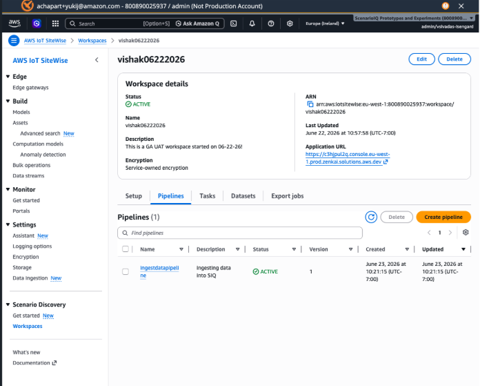 Verifying pipeline completion in the Pipelines tab