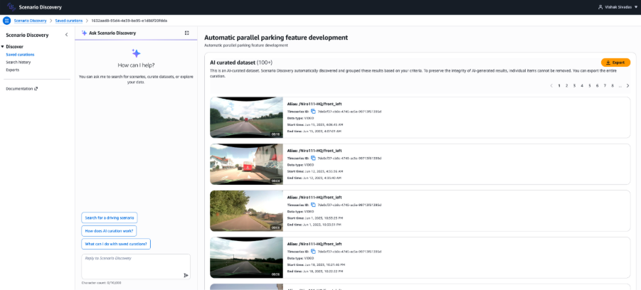 Accessing and exporting saved curation