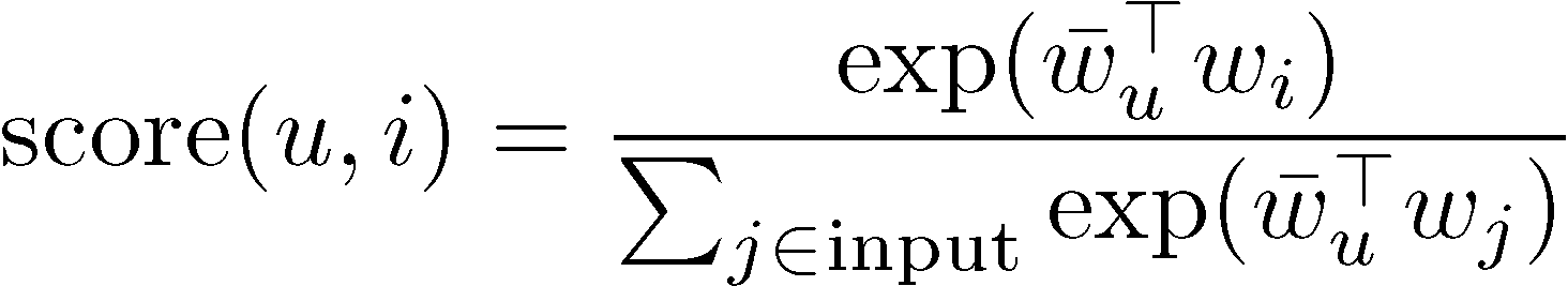 描述用于计算排名中每项分数的公式。