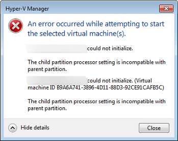 
                                    Hyper-V 管理器无法初始化错误消息窗口。
                                